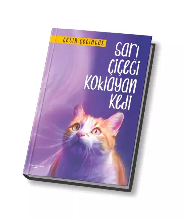 Sarı Çiçeği Koklayan Kedi